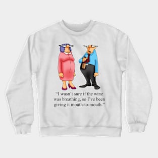 Funny Spectickles Wine Cartoon Humor Crewneck Sweatshirt